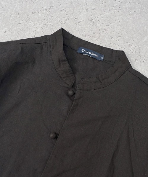 Shoowtime（ショウタイム）の「オーバーサイズバンドカラーチャイナシャツ（シャツ/ブラウス・メンズ・ホワイト/ブラック/ナチュラル/ネイビー・X-LARGE/LARGE/MEDIUM）」の17枚目の写真