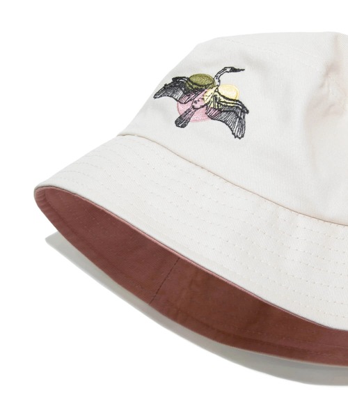 go slow caravan（ゴースローキャラバン）の「Nocs Provisions/ノックス プロヴィジョンズ　INTERESTING BIRD HEMP BUCKET HAT（ハット・メンズ・カーキ/ナチュラル/バイオレット/オレンジ/ベージュ/その他1・FREE）」の6枚目の写真