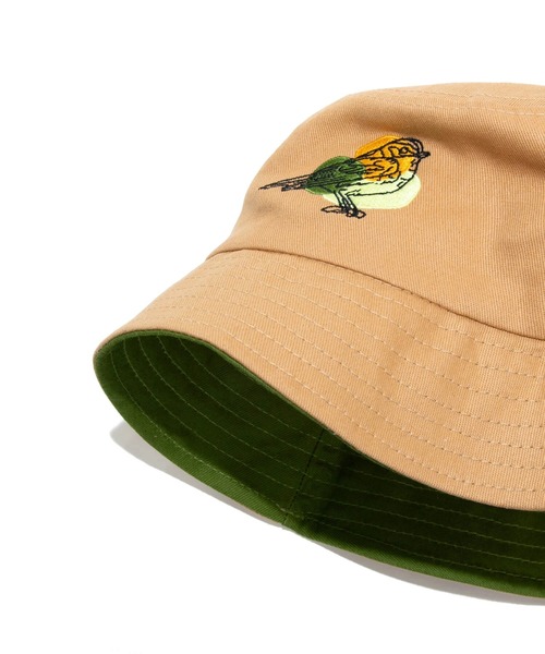 go slow caravan（ゴースローキャラバン）の「Nocs Provisions/ノックス プロヴィジョンズ　INTERESTING BIRD HEMP BUCKET HAT（ハット・メンズ・カーキ/ナチュラル/バイオレット/オレンジ/ベージュ/その他1・FREE）」の2枚目の写真