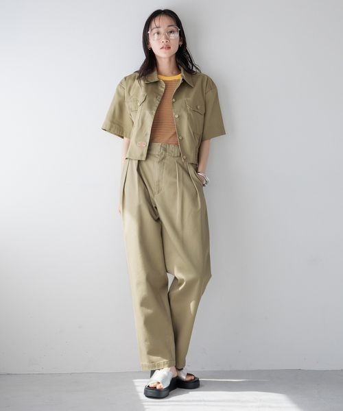 LOWRYS FARM（ローリーズファーム）の「Ｄｉｃｋｉｅｓワイドパンツ　993453（チノパンツ・レディース・ベージュ/ブラック/オフホワイト・MEDIUM/LARGE）」の21枚目の写真