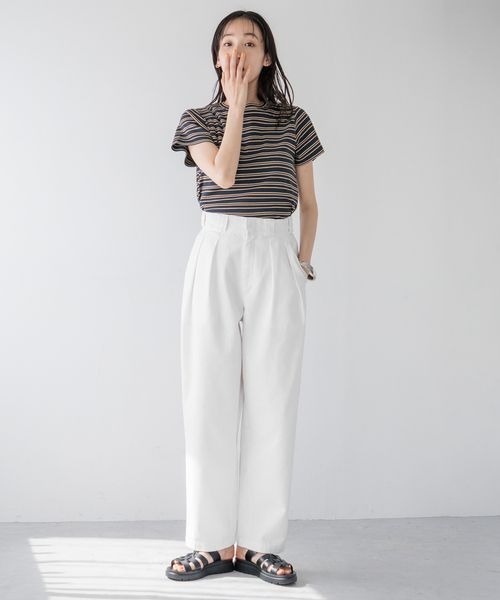 LOWRYS FARM（ローリーズファーム）の「Ｄｉｃｋｉｅｓワイドパンツ　993453（チノパンツ・レディース・ベージュ/ブラック/オフホワイト・MEDIUM/LARGE）」の16枚目の写真