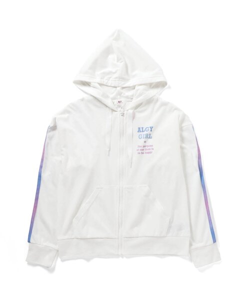 algy（アルジー）の「グラデラインUVカットパーカー（パーカー・キッズ・オレンジ/オフホワイト/ブラック・SMALL/X-SMALL/XX-SMALL/MEDIUM）」の10枚目の写真