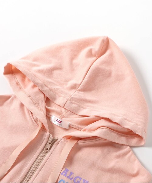 algy（アルジー）の「グラデラインUVカットパーカー（パーカー・キッズ・オレンジ/オフホワイト/ブラック・SMALL/X-SMALL/XX-SMALL/MEDIUM）」の6枚目の写真