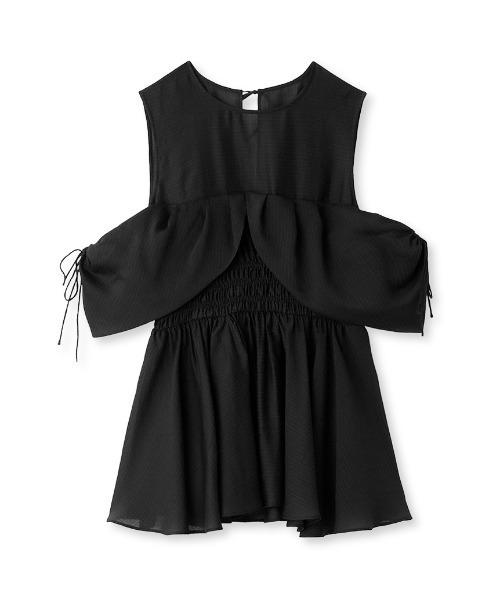 FRAY I.D（フレイアイディー）の「オフショルペプラムブラウス（シャツ/ブラウス・レディース・クリーム/ホワイト/ブラック・FREE）」の2枚目の写真