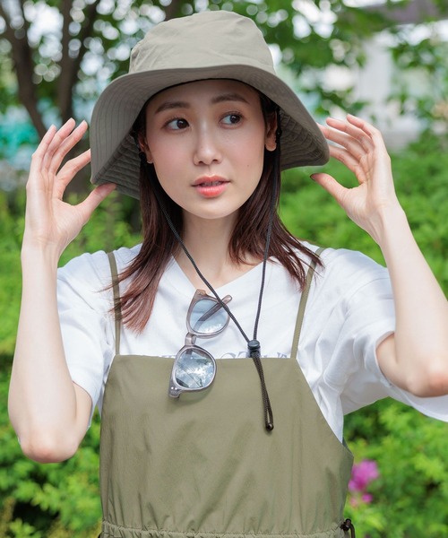 GLOBAL WORK(グローバルワーク)の「UV撥水洗えるバケハ/117095(ハット・レディース・グレー/カーキ/ベージュ/ブラック・FREE)」の4枚目の写真