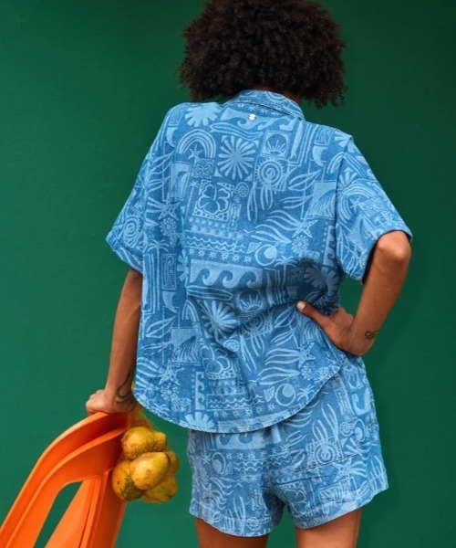 ROXY(ロキシー)の「BEACH NOSTALGIA DENI/ロキシー半袖総柄シャツ(シャツ/ブラウス・レディース・ブルー・SMALL/MEDIUM/X-SMALL)」の13枚目の写真