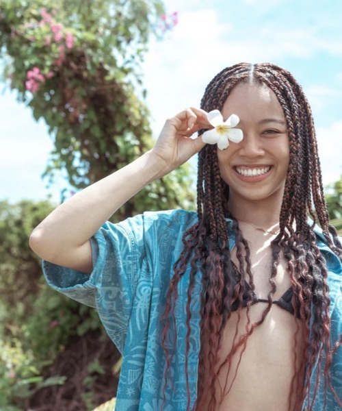 ROXY(ロキシー)の「BEACH NOSTALGIA DENI/ロキシー半袖総柄シャツ(シャツ/ブラウス・レディース・ブルー・SMALL/MEDIUM/X-SMALL)」の5枚目の写真