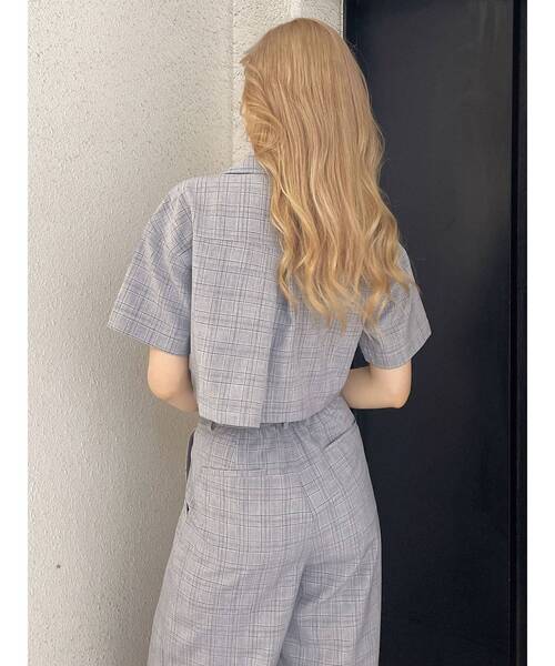 GYDA（ジェイダ）の「クロップドOPENカラーシャツ（シャツ/ブラウス・レディース・その他1/ブラック/オフホワイト・FREE）」の15枚目の写真