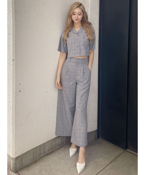 GYDA（ジェイダ）の「クロップドOPENカラーシャツ（シャツ/ブラウス・レディース・その他1/ブラック/オフホワイト・FREE）」の16枚目の写真