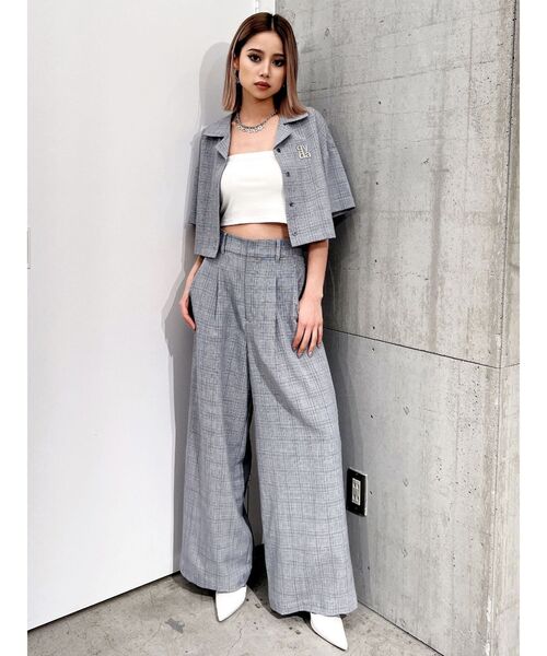 GYDA（ジェイダ）の「クロップドOPENカラーシャツ（シャツ/ブラウス・レディース・その他1/ブラック/オフホワイト・FREE）」の20枚目の写真