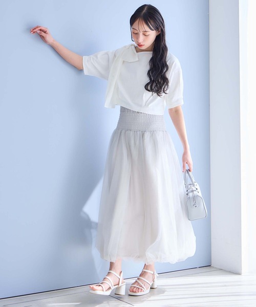 one after another NICE CLAUP 肩リボンワンショルダー swimwear/肩リボンワンショルダー/3点セット（水着）｜one after