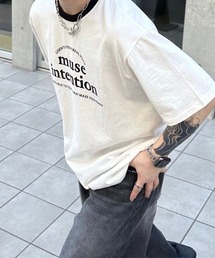 【Chikashitsu +】lettering linger t-shirt (3color) / 【チカシツプラス】レタリングリンガー半袖Tシャツ