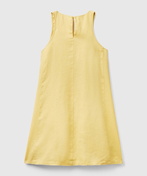 BENETTON (UNITED COLORS OF BENETTON)（ベネトンユナイテッドカラーズオブベネトン）の「リネン100％ノースリーブミニワンピース（ワンピース・レディース・カーキ/ピンクベージュ/イエロー・XX-SMALL/X-SMALL/MEDIUM/SMALL）」の16枚目の写真