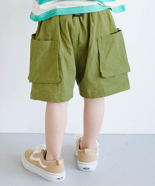 p.premier(ピードットプルミエ)の「BIGポケットハーフパンツ(その他パンツ・キッズ・ブラウン/カーキ/チャコール・100/110/120/80/130/140/90)」の3枚目の写真