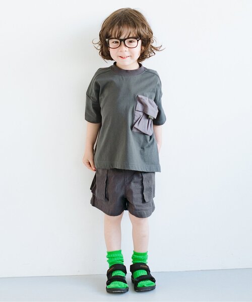 p.premier(ピードットプルミエ)の「BIGポケットハーフパンツ(その他パンツ・キッズ・ブラウン/カーキ/チャコール・100/110/120/80/130/140/90)」の4枚目の写真