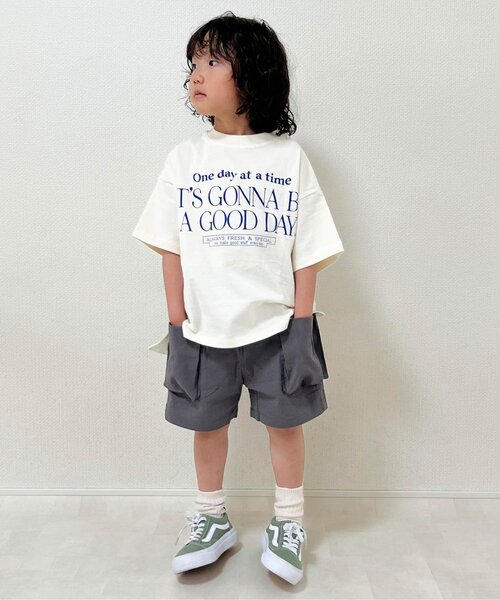 p.premier(ピードットプルミエ)の「BIGポケットハーフパンツ(その他パンツ・キッズ・ブラウン/カーキ/チャコール・100/110/120/80/130/140/90)」の6枚目の写真