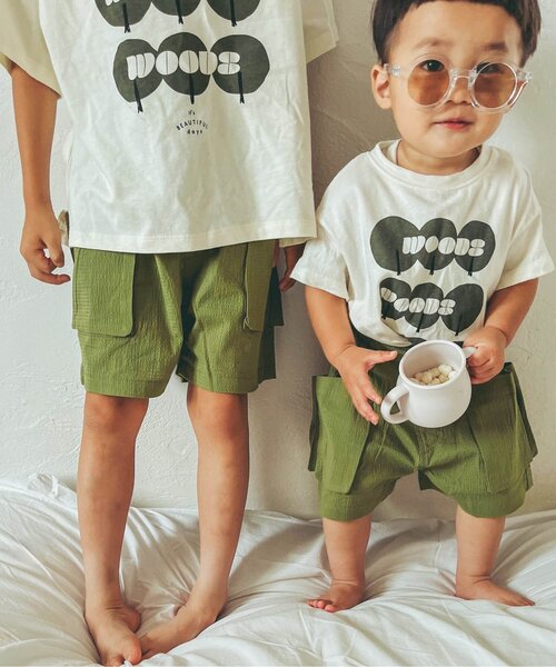 p.premier(ピードットプルミエ)の「BIGポケットハーフパンツ(その他パンツ・キッズ・ブラウン/カーキ/チャコール・100/110/120/80/130/140/90)」の8枚目の写真