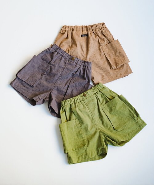 p.premier(ピードットプルミエ)の「BIGポケットハーフパンツ(その他パンツ・キッズ・ブラウン/カーキ/チャコール・100/110/120/80/130/140/90)」の9枚目の写真
