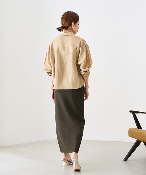 イエナＩＥＮＡベージュ ボタン付きタイトスカート IENA（イエナ）の「レースタイトスカート◇（スカート）」 - WEAR