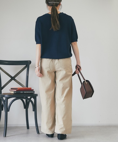 un dix cors(アンディコール)の「5分袖ニットカーディガン(カーディガン/ボレロ・レディース・ホワイト/ネイビー/レッド/グリーン・FREE)」の16枚目の写真