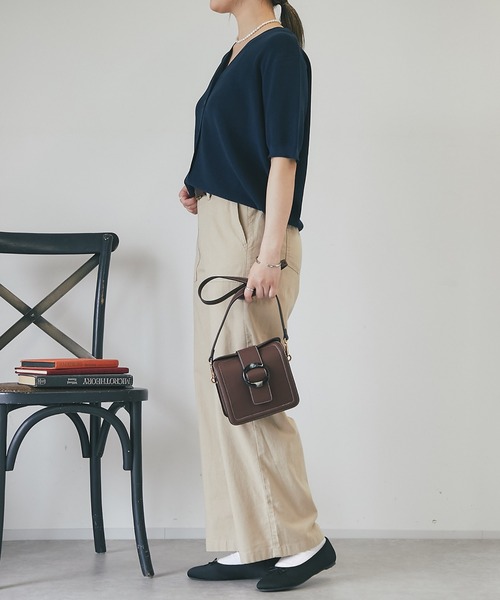 un dix cors(アンディコール)の「5分袖ニットカーディガン(カーディガン/ボレロ・レディース・ホワイト/ネイビー/レッド/グリーン・FREE)」の17枚目の写真