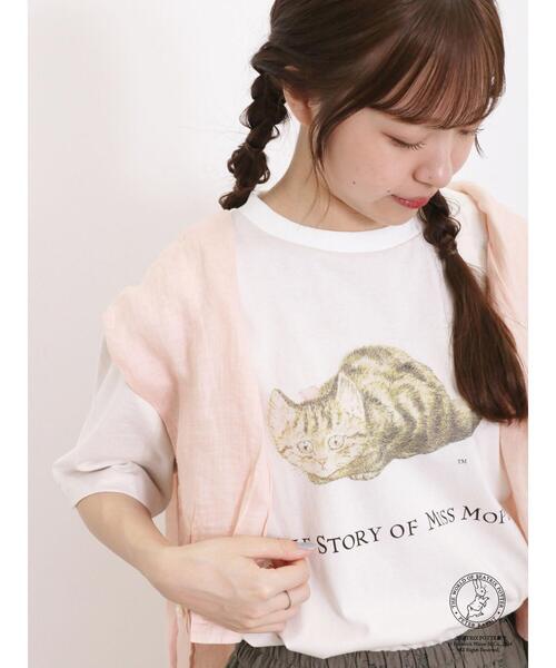 Samansa Mos2（サマンサ モスモス）の「【PETER RABBIT(TM)×Samansa Mos2】モペットTシャツ（Tシャツ/カットソー・レディース・ミント/オフホワイト/ベージュ・F）」の11枚目の写真
