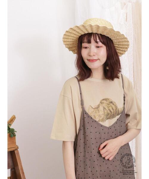 Samansa Mos2（サマンサ モスモス）の「【PETER RABBIT(TM)×Samansa Mos2】モペットTシャツ（Tシャツ/カットソー・レディース・ミント/オフホワイト/ベージュ・F）」の10枚目の写真