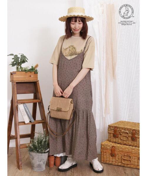 Samansa Mos2（サマンサ モスモス）の「【PETER RABBIT(TM)×Samansa Mos2】モペットTシャツ（Tシャツ/カットソー・レディース・ミント/オフホワイト/ベージュ・F）」の6枚目の写真