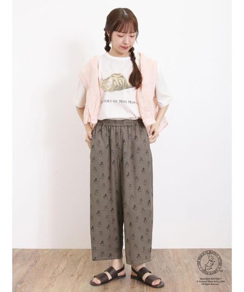 Samansa Mos2（サマンサ モスモス）の「【PETER RABBIT(TM)×Samansa Mos2】モペットTシャツ（Tシャツ/カットソー・レディース・ミント/オフホワイト/ベージュ・F）」の21枚目の写真