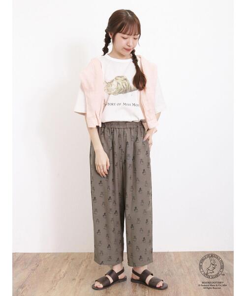 Samansa Mos2（サマンサ モスモス）の「【PETER RABBIT(TM)×Samansa Mos2】モペットTシャツ（Tシャツ/カットソー・レディース・ミント/オフホワイト/ベージュ・F）」の20枚目の写真