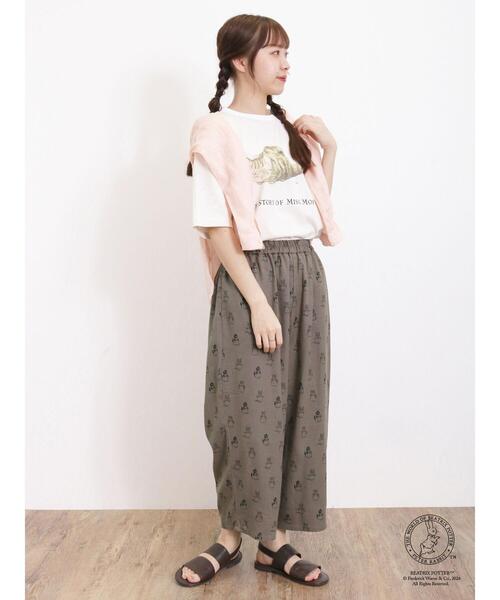 Samansa Mos2（サマンサ モスモス）の「【PETER RABBIT(TM)×Samansa Mos2】モペットTシャツ（Tシャツ/カットソー・レディース・ミント/オフホワイト/ベージュ・F）」の19枚目の写真