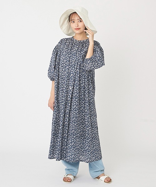 petit main LIEN(プティマインリアン)の「【AJUGA.親子リンク】前後2wayOP(大人サイズ)(ワンピース・レディース・ネイビー/キナリ/ピンク・FREE)」の1枚目の写真