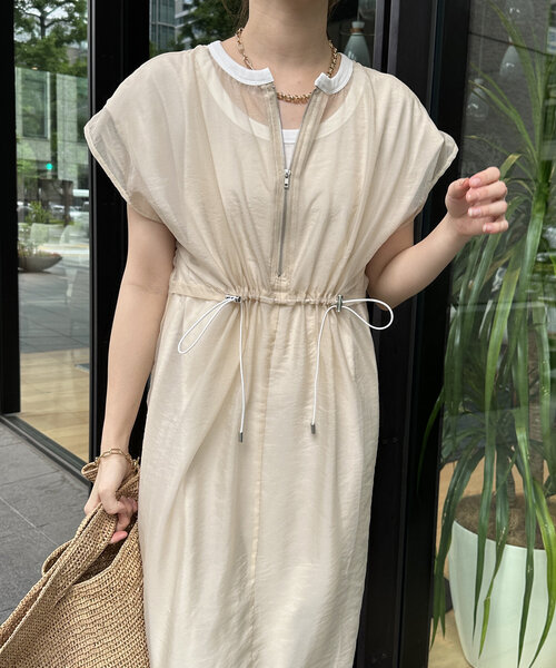 DouDou（ドゥドゥ）の「【WEB限定】 オーガンジードロストワンピース