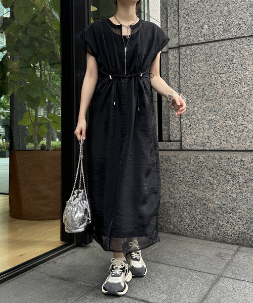 Gypsohilaオーガンジーワンピース美品です。 Volume One-Piece White