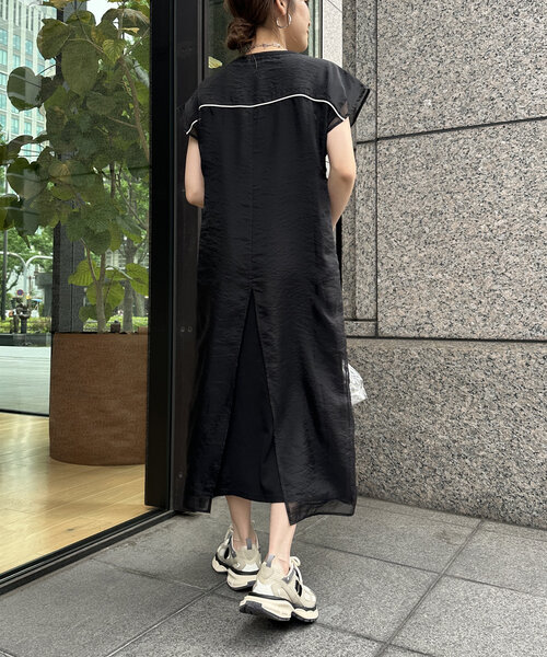 DouDou(ドゥドゥ)の「【WEB限定】 オーガンジードロストワンピース(ワンピース・レディース・ピンク/ブラック/アイボリー・FREE)」の17枚目の写真