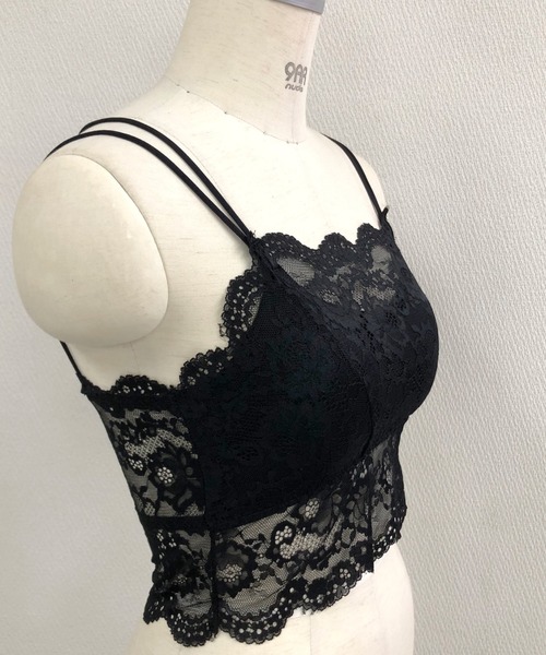 SHEENA（シーナ）の「【カップ付】ダブルストラップレースキャミソール（キャミソール・レディース・ホワイト/ブラック・M）」の19枚目の写真