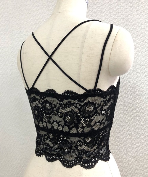 SHEENA（シーナ）の「【カップ付】ダブルストラップレースキャミソール（キャミソール・レディース・ホワイト/ブラック・M）」の20枚目の写真