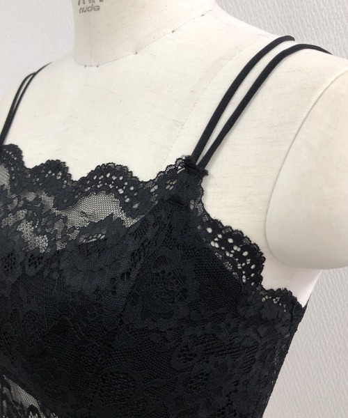 SHEENA（シーナ）の「【カップ付】ダブルストラップレースキャミソール（キャミソール・レディース・ホワイト/ブラック・M）」の21枚目の写真
