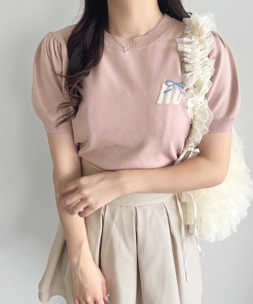 apres jour(アプレジュール)の「アソートリボンニット【ZOZOTOWN限定アイテム】(ニット/セーター・レディース・ピンク/アイボリー/グレー系その他/ブラック・フリー/X-LARGE)」の4枚目の写真
