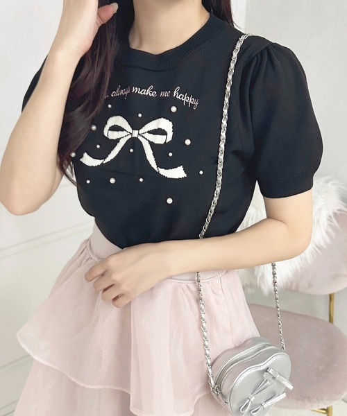 apres jour(アプレジュール)の「アソートリボンニット【ZOZOTOWN限定アイテム】(ニット/セーター・レディース・ピンク/アイボリー/グレー系その他/ブラック・フリー/X-LARGE)」の9枚目の写真