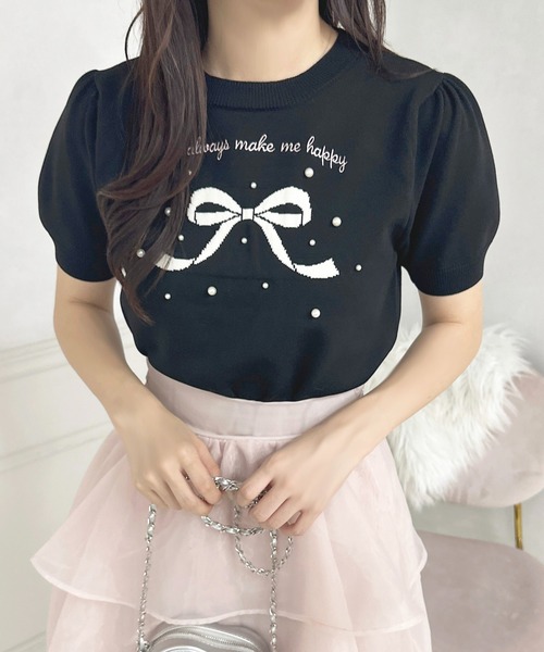 apres jour(アプレジュール)の「アソートリボンニット【ZOZOTOWN限定アイテム】(ニット/セーター・レディース・ピンク/アイボリー/グレー系その他/ブラック・フリー/X-LARGE)」の6枚目の写真