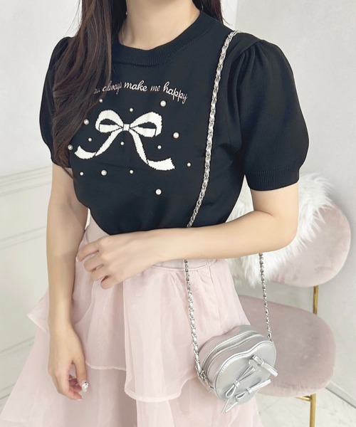 apres jour(アプレジュール)の「アソートリボンニット【ZOZOTOWN限定アイテム】(ニット/セーター・レディース・ピンク/アイボリー/グレー系その他/ブラック・フリー/X-LARGE)」の7枚目の写真