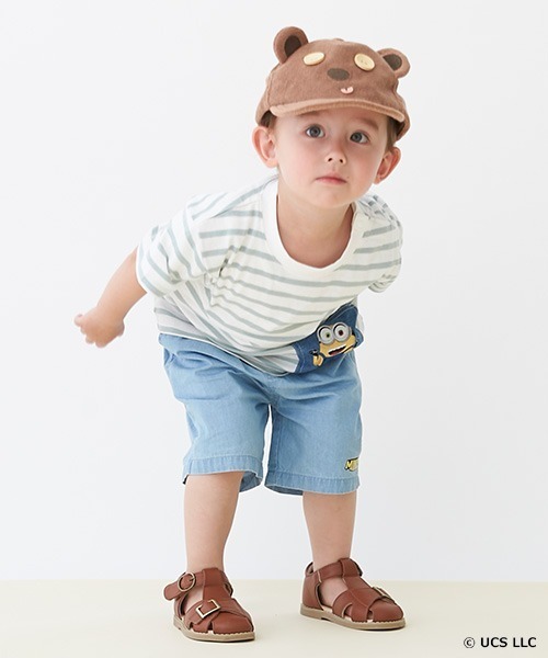 petit main（プティマイン）の「【ミニオン】アソートハーフパンツ（チノパンツ・キッズ・サックスブルー/グレー/ラベンダー/ライトベージュ・80ｃｍ/90cm/100cm/120cm/130cm/110cm）」の10枚目の写真