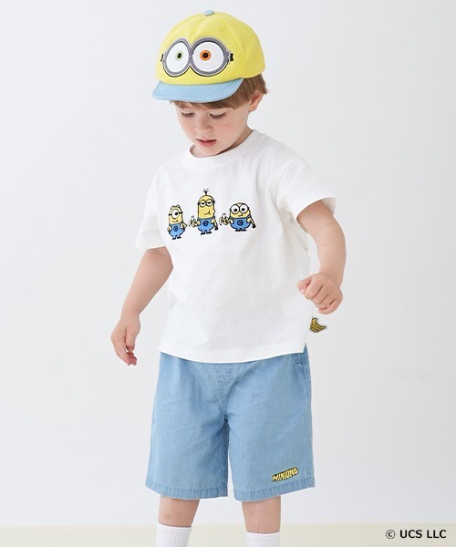 petit main（プティマイン）の「【ミニオン】アソートハーフパンツ（チノパンツ・キッズ・サックスブルー/グレー/ラベンダー/ライトベージュ・80ｃｍ/90cm/100cm/120cm/130cm/110cm）」の11枚目の写真