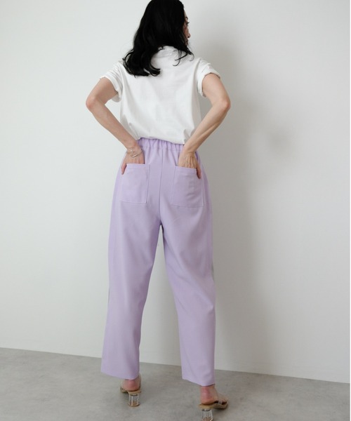 【セール】サイドタック配色テーパードパンツ（スラックス）｜TEVALT（ヴァレット）