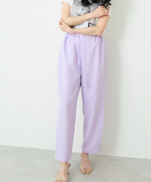 【セール】サイドタック配色テーパードパンツ（スラックス）｜TEVALT（ヴァレット）