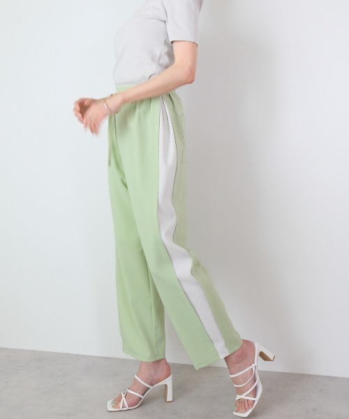 【セール】サイドタック配色テーパードパンツ（スラックス）｜TEVALT（ヴァレット）