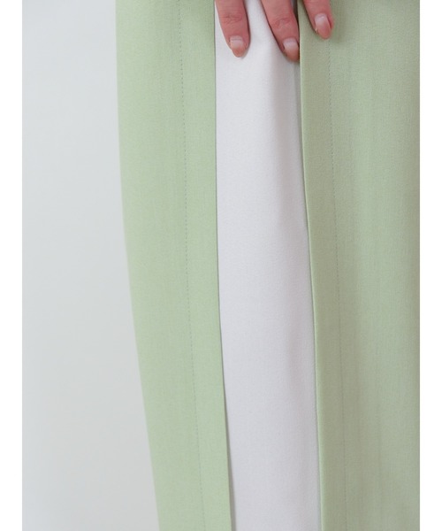 【セール】サイドタック配色テーパードパンツ（スラックス）｜TEVALT（ヴァレット）