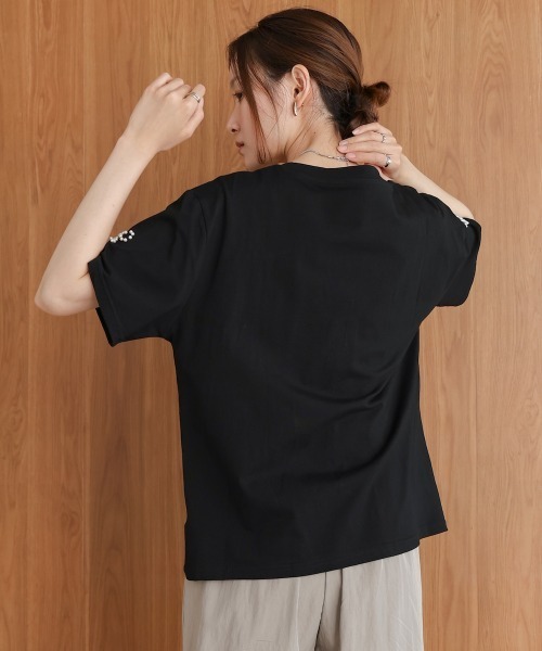 Bab(バブ)の「リボンパールTシャツ(Tシャツ/カットソー・レディース・ホワイト/ブラック/グレー・FREE)」の21枚目の写真