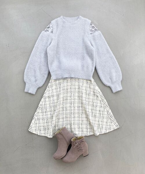 MAJESTIC LEGON（マジェスティックレゴン）の「サイドレースアップブーツ（ブーツ・レディース・ブラック/グレイッシュベージュ/チャコールグレー・LARGE/MEDIUM/SMALL/X-LARGE）」の22枚目の写真